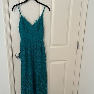 Lace Teal Midi dress